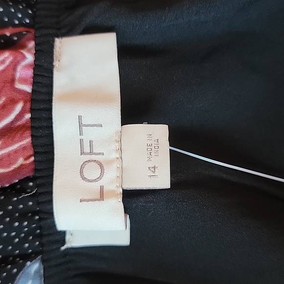 LOFT PAISLEY  SMOCKED FLARE DRESS/ 14. - Picture 5 of 12